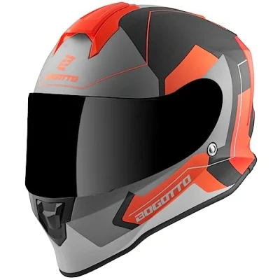 Abbildung von Bogotto V151 Sacro Helm, schwarz matt/orange, L