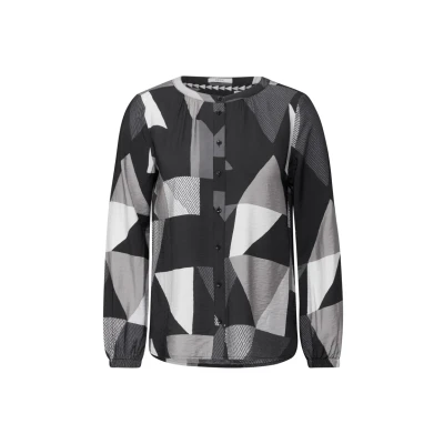 Abbildung von Cecil MIT Grafischem Muster Bluse, Damen, Größe: Large, Schwarz