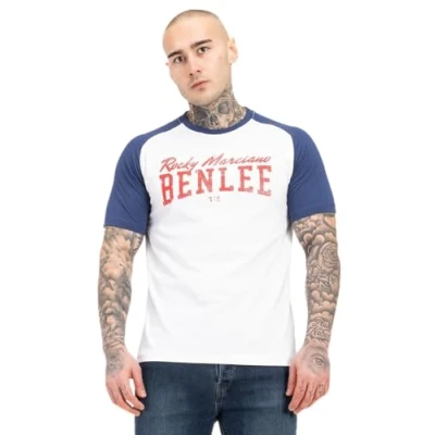 Abbildung von Benlee Normale Passform Everet Tshirt print, Herren, Größe: Medium, White navy red