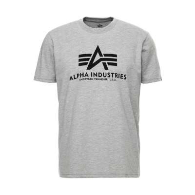 Abbildung von Alpha Industries Tshirt print, Herren, Größe: Small, Grey heather