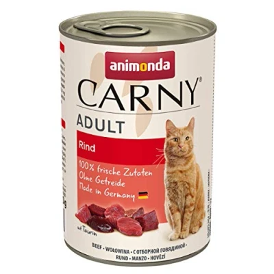 Abbildung von animonda Carny Adult Katzenfutter, Nassfutter für ausgewachsene Katzen, Rind pur, 6 x 400 g
