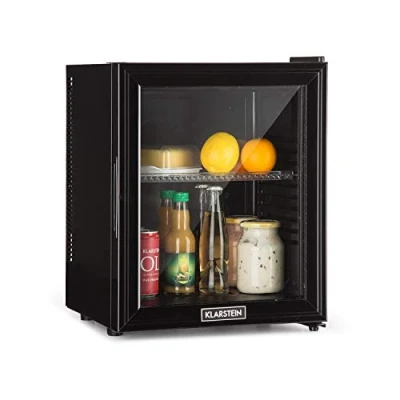 Abbildung von Klarstein Table Top Kühlschrank HEA Brooklyn 24 10032778A, 47 cm hoch, 38 breit, Hausbar Minikühlschrank ohne Gefrierfach Glastür klein