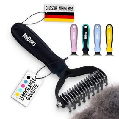 Abbildung von MYDAISY Hundebürste Unterwolle, Langhaar Katzenbürste Langhaar, Hundekamm, Unterfellbürste Katze, Hunde Bürste, Hunde, Hundekamm