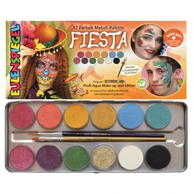 Abbildung von EULENSPIEGEL Schminkpalette Fiesta 12 Farben