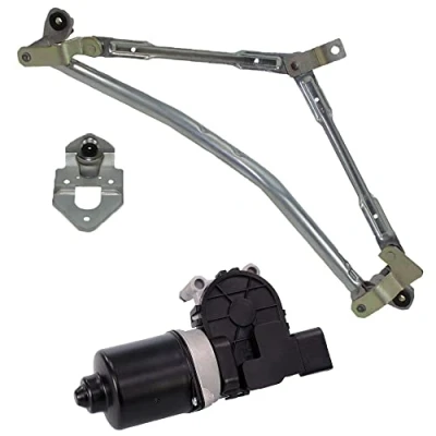 Abbildung von BESTPRICE Scheibenwischermotor 12v vorne + Wischergestänge, Wischermotor Frontscheibe Kompatibel mit VW POLO (9N_),POLO 4 Stufenheck (9A4, 9A2, 9N2, 9A6)