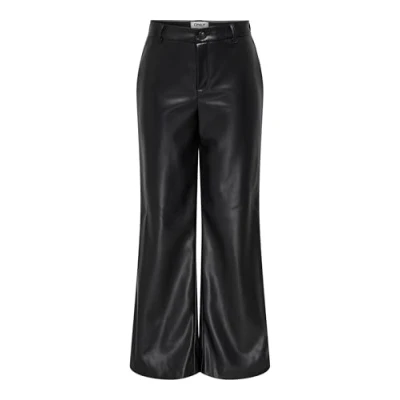 Abbildung von ONLY Damen Onlflax Liora Hw STR Faux Leath Pant PNT Hose, Black, M / 32L