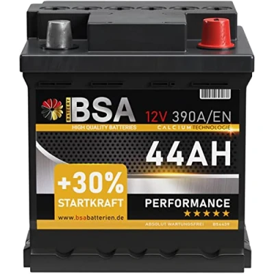 Abbildung von BSA Autobatterie 12V 44AH 390A/EN Starterbatterie ersetzt 45Ah 50Ah 46Ah 40Ah