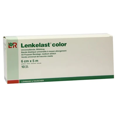Abbildung von Lenkelast Color Mittelzugbinde, 6 cm x 5 m, blau 10 St