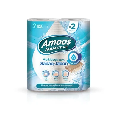 Abbildung von Blake &amp; White 08NKRAQ Aquactive Küchenrolle 3 lagig 2 Rollen in 1 Mehrzweckreiniger