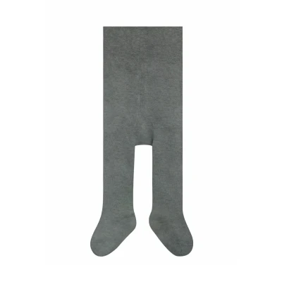Abbildung von FALKE Unisex Baby Strumpfhose Family B Ti nachhaltige Baumwolle einfarbig 1 Stück, Grau Light Grey Melange 3390, 80 92