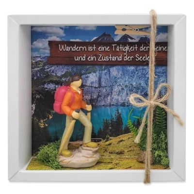 Abbildung von ZauberDeko Geldgeschenk Verpackung Wanderin Wanderurlaub Berge Gutschein Urlaub Reise Geschenk Geburtstag Frau