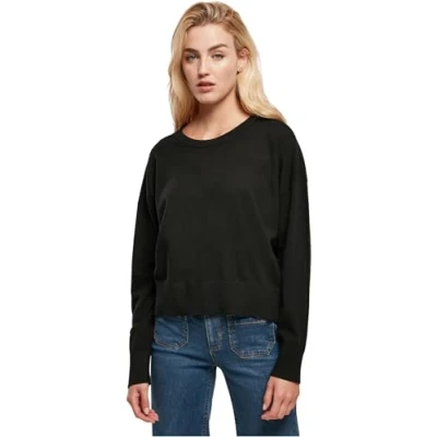 Abbildung von Urban Classics Oversized Strickpullover, Damen, Größe: Medium, Black