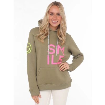 Abbildung von Zwillingsherz Alissa Kapuzenpullover, Damen, Größe: S/M, Khaki