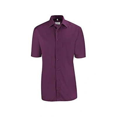 Abbildung von Greiff Größe 37/38 Corporate Wear Basic Herren Hemd Regular Fit Halbarm Brombeere Modell 6666