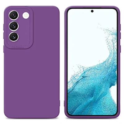 Abbildung von Cadorabo Hülle kompatibel mit Samsung Galaxy S22 Schutzhülle TPU Silikon Case Liquid Design Kameraschutz Slim Kratzfest Weiche Gummi Rundumschutz für in Lila