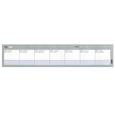 Abbildung von Miquelrius TO DO Horizontaler Wochenplaner, Größe: 77 x 370 mm, Zeitloser Planer, geklebt, 54 Blatt, 9 Farben, 80 g/m² weißes Papier