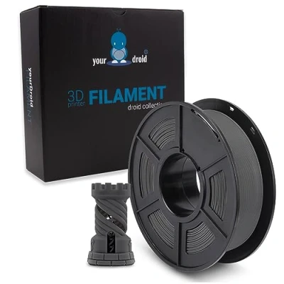 Abbildung von yourDroid PLA Filament Grau Matt 1.75mm 1kg 3D Drucker