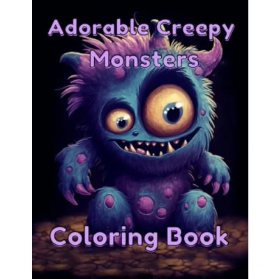 Abbildung von Adorable Creepy Monsters Coloring Book: Cute Mini Pages for Kids, Teens and Adults Stress Relief Relaxation