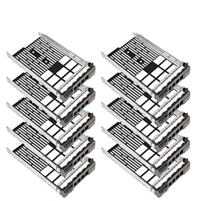 Abbildung von Heretom 10er Pack 3,5 Zoll Festplatten Rahmen F238F 0F238F 0G302D 0X968D SAS SATA Tray Caddy für Dell Poweredge T320 T410 T430 R515 R520 R610 R710 T610 T710 R720xd R730 MD3200 MD3600i inkl. Schrauben