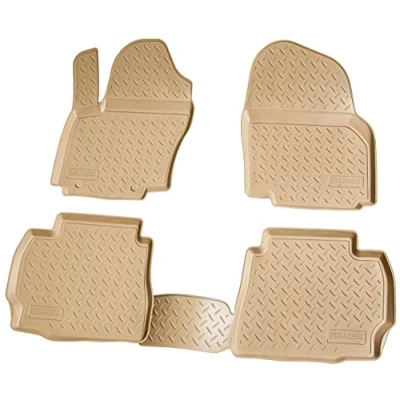 Abbildung von Recambo 3D Gummi Fußmatten kompatibel für Ford Mondeo IV Typ BA7 BJ 2007 2014 Auto Gummimatten Passgenau mit Rand beige