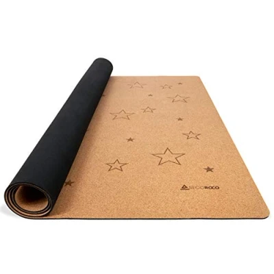 Abbildung von Spielmatte für Kinder und Babys aus Kork &amp; Kautschuk Rutschfest Schadstofffrei Antiallergene Krabbelmatte Natürliche Materialien Spielteppich 140 x 110 cm
