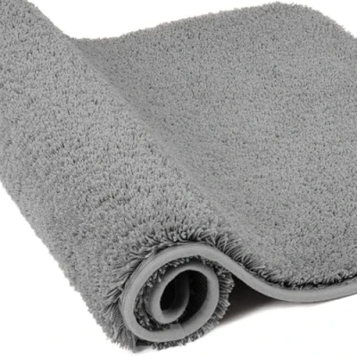Abbildung von wyewye Mikrofaser Badematte, Fußmatte, 2 cm, super dicker Badteppich, saugfähig, Badezimmerteppich, 60 x 90 Grau