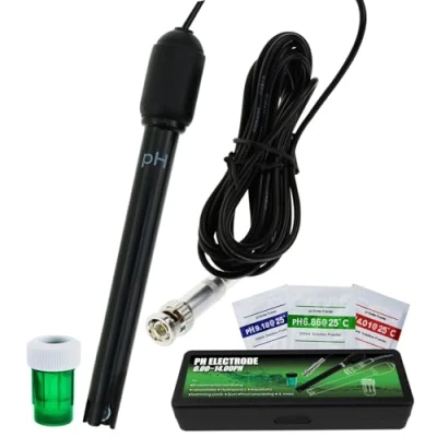 Abbildung von Lange Karosserie pH Elektrode mit BNC Steckdose Sonde 300cm Kabel 0 14pH für Meter, Regler Gerät Wirtschaftlich Sensor