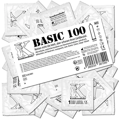 Abbildung von «BASIC» feuchte Kondome ohne Extras (100 Kondome) 100 St