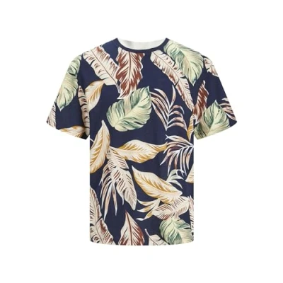 Abbildung von Jack &amp; Jones Resort AOP TEE Tshirt print, Herren, Größe: Medium, Navy blazer