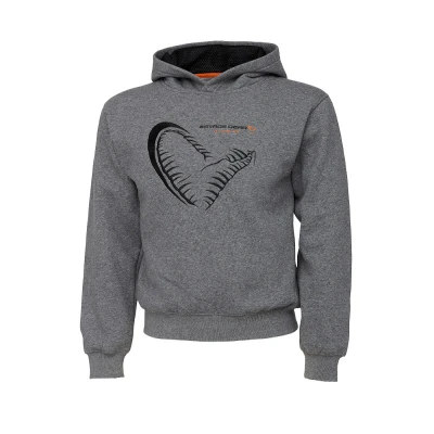 Abbildung von Savage Gear Junior Jaw Hoody 10 12 Grau Melange Angelpullover