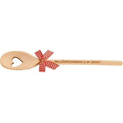 Abbildung von Spruchreif® Nudellöffel Kochlöffel Holz mit Gravur · Küchenhelfer Geschenke für Mama/ Oma