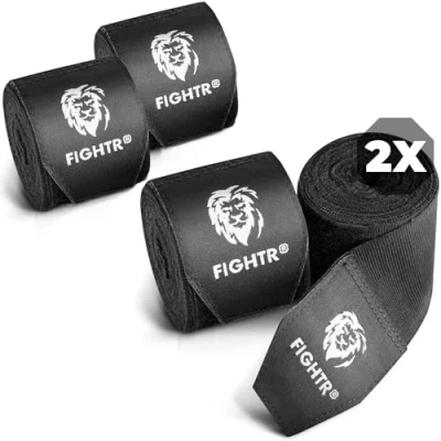 Abbildung von FIGHTR® Boxbandagen 406,4 cm, halbelastische Handbandagen mit Daumenschlaufe, für Boxen, MMA, Muay Thai und Kampfsport