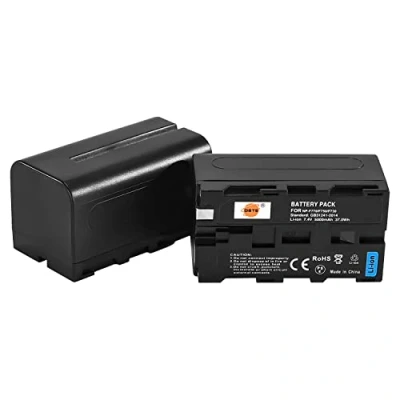 Abbildung von DSTE 2PCS NP F750 F730 F770 Li Ion Akku Kompatibel mit Sony CCD SC5 DCR TRV820K SC65 TRV9 TRV82 TRV900CCD TR3000 TRV85 VX200 TR3300