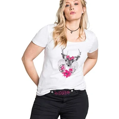 Abbildung von Sheego Tshirt print, Damen, Größe: 44/46, Weiß