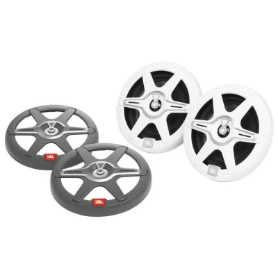 Abbildung von JBL Club Marine Lautsprecher 6 1/2&quot; 2 Weg Hochleistungs Outdoor Wasserdicht, 225W Boot Boxen von Harman Kardon, IPx5 Außenlautsprecher Wetterfest, 7 Farben LED Beleuchtung, Grillfarben