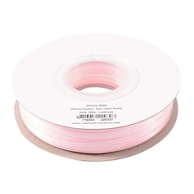 Abbildung von Vaessen Creative Satinband 3mmx100m Pastell Rosa