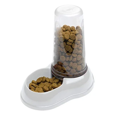 Abbildung von Ferplast Futter oder Wasserspender für Hunde und Katzen AZIMUT 1500 Futtertrog 1,5 Liter Wasser, Rutschfester Boden, 16,5 x 25 h 24,5 cm Weiß