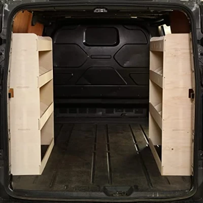 Abbildung von Vanify Kompatibel mit Ford Transit Custom L2 2012+ Fahrzeugeinrichtung Fahrzeugregale, doppelte Regale hinten