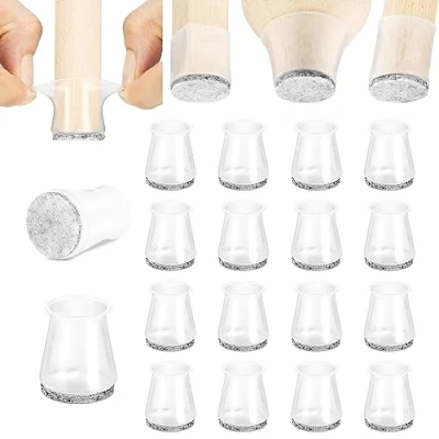 Abbildung von Aneaseit 16er Pack Stuhlbeinkappen 29mm Set Filzgleiter Stühle 16 Stuhlbeinschoner Stuhlgleiter aus Filz und Silikon Schutzkappen Stuhlbeine rund