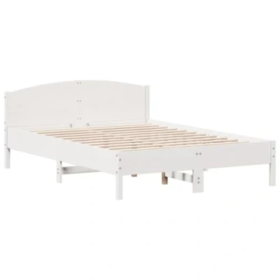 Abbildung von vidaXL Massivholzbett ohne Matratze Weiß 120x200 cm Kiefernholz
