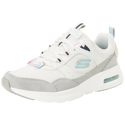 Abbildung von Skechers Damen Skech AIR Court COOL Avenue, Light Blue &amp; Gray Leather/Light Mesh/MUL, 39 EU