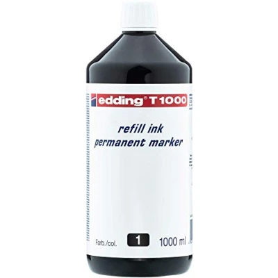 Abbildung von edding T 1000 Nachfülltinte Permanent Marker schwarz ml mit Tropfenspender, zum schnellen Nachfüllen fast aller