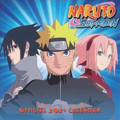 Abbildung von Naruto Broschurkalender 2024. Terminkalender mit Platz für Notizen und tollen Bildern aus der beliebten Anime Serie. Fabelhafte Geschenkidee alle Manga Fans. 30,5 x cm