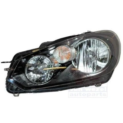 Abbildung von VAN WEZEL 5863963 Scheinwerfer links H15, H7 weiß mit Tagfahrlicht für Rechtsverkehr Stellmotor LWR PX26d, PGJ23t 1 VOLKSWAGEN: GOLF 6