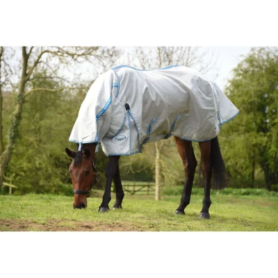 Abbildung von Weatherbeeta Fliegendecke Comfitec Hexi Shield Combo Neck Silver/Teal Blue 135/185