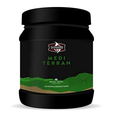 Abbildung von Royal Spice Udenheim Mediterran Gewürzmischung 400g Beutel Gewürz für Fleisch, Chicken, BBQ, oder Kräuterbutter, Dips und Dressing Einzigartiger Geschmack