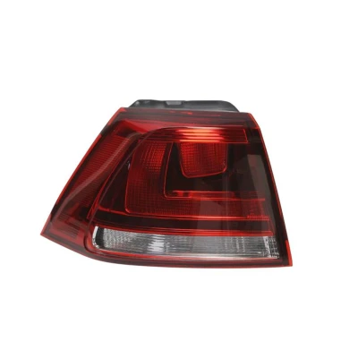 Abbildung von ABAKUS 441 19D9L UE2 Rückleuchte links äusserer Teil W21W rot/schwarz ohne Lampenträger, Glühlampe VOLKSWAGEN: Golf 7 Schrägheck