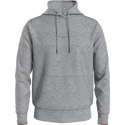 Abbildung von Tommy Hilfiger LOGO Tipped Hoody Sweatshirt, Herren, Größe: Small, Light grey heather