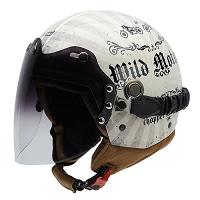 Abbildung von NZI Tonup Visor Graphics Motorradhelm, Mehrfarbig Wild Motors, 57