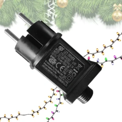 Abbildung von 31V LED Netzteil AIFIZO für Weihnachtsbeleuchtung, IP44 Schneesicherer Transformator Treiber Niederspannungs Adapter, Lichterketten, 8 Verschiedene Lichtmodi